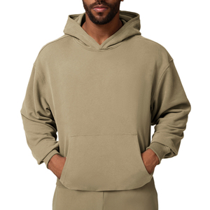 Custom Men's High Quality Hoodies Streetwear Heavyweight Cotton Pullover Hooded <b>Sweatshirts</b> Hoodie for Sports - Product Image 3