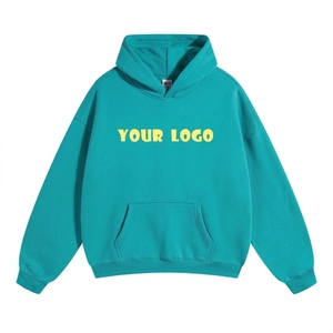 เสื้อฮู้ดดี้โอเวอร์ไซส์ผ้าฝ้าย 100% สำหรับทุกเพศ ขายส่ง รับสกรีนโลโก้ ปักลาย เสื้อสตรีทแวร์แบบเรียบ - Product Image 4