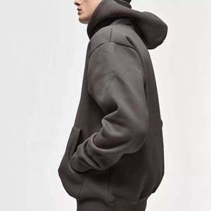 Sudadera con Capucha para Hombre 100% Algodón con Logotipo Personalizado, Sudadera Gruesa Lisa de Corte Oversize, Forro Polar para Otoño, Venta al por Mayor, Estilo Urbano - Product Image 5