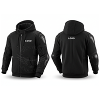 Hoodie de moto d'hiver personnalisé en molleton de coton épais ventilé unisexe pour la protection sportive