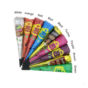 หลอดและกรวยเฮนน่าสีคุณภาพสูง แบรนด์ดัง สีสันสดใส ใช้งานง่าย ปราศจากสารเคมี บรรจุภัณฑ์สะอาดถูกสุขอนามัย เหมาะสำหรับงานปาร์ตี้ริมชายหาดและงานธีมต่างๆ - Product Image 1