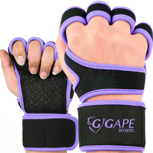 Unisex Cross Fit Neoprene Half Finger Gloves Custom Design Comfortable Gym Sports Anti Slip Grip Training - Product Image 1