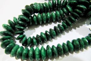 Perles de coupe ronde en émeraude verte naturelle, 8-12 mm, brin de 4 pouces de long, pour la fabrication de bijoux, provenant du Rajasthan - Product Image 4