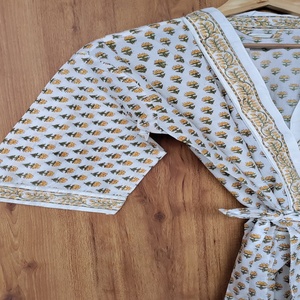 Kimono en coton floral de qualité supérieure, imprimé indien, vêtements de détente, robe d'été douce et respirante, prix de gros - Product Image 6