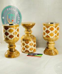 Quemador de incienso de madera redondo de último diseño quemador árabe Bakhoor Oud Mabkhara Mukhbar artesanía india de Falak World Export - Product Image 3