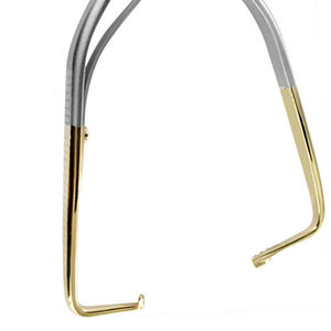 Portaagujas Castroviejo TC Premium con mango dorado de acero inoxidable, juego de instrumentos de microcirugía ocular, certificado CE, manual. - Product Image 6