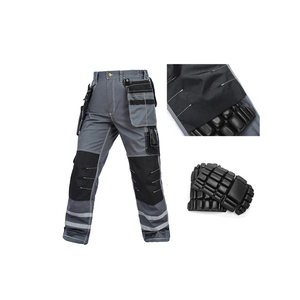 High Visibility Safety Workwear <b>Pants</b> Reflective Trousers <b>Cargo</b> Elastic Waist Drawstring Pockets Casual Hi Vis <b>Working</b> <b>Pant</b> - Product Image 6