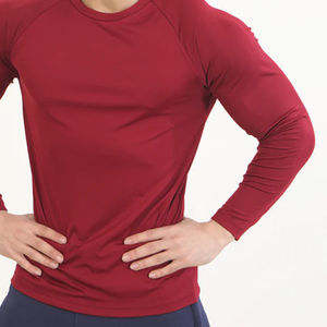 เสื้อคอมเพรสชั่นสั่งทำขายส่ง 100% เสื้อแขนยาวสำหรับออกกำลังกายพร้อมลายพิมพ์ - Product Image 5