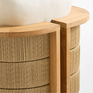 Ensemble de canapés d'extérieur en teck imperméable pour patio, combinaison de meubles de loisirs pour villa, canapé d'extérieur en bois massif pour jardin - Bisou - Product Image 6