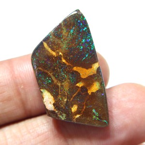 Natural Australian Boulder Opal Cabochon Solid Australian Boulder Multi <b>Fire</b> Opal <b>Stone</b> for Jewelry Making Gemstone - Product Image 1