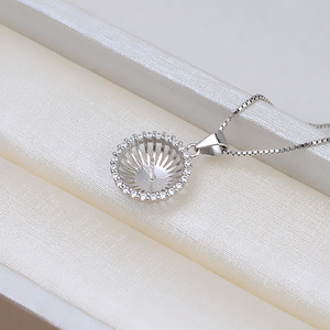 Pendentif tournesol en argent S925 avec boucle d'oreille, ensemble d'accessoires de bijoux semi-finis pour femme, produit 1305 - Product Image 2