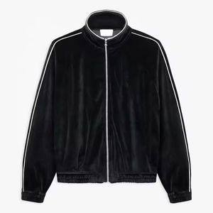 Survêtement en velours pour homme avec logo personnalisé, ensemble jogging 2 pièces, doublure en molleton de coton 360 GSM, grande taille, vêtements de sport décontractés - Product Image 2