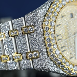 Reloj de Lujo para Hombre de Acero Inoxidable de 41 mm, Automático, Mecánico, con Visualización de Fecha, Esfera Analógica, Cristal de Zafiro, Cierre Plegable, Estilo Hip Hop - Product Image 4