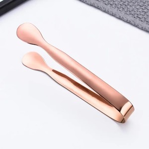 Copper Ice <b>Tongs</b> Minimalist Bar Tool Reusable Cocktail <b>Serving</b> Accessory Metal <b>Tongs</b> for Drinkware - Product Image 1