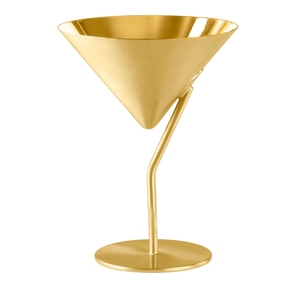 <b>Gold</b> Metal Wine Glass with Stand – Hammered Finish Decorative Stemmed Goblet for Home, Bar & Tabletop Decor - Product Image 5