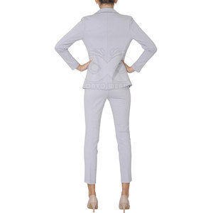 Ladies Formal Pant Suit Two Piece <b>Blazer</b> Trouser <b>Set</b> Modern Office Business Wear Custom Manufacturer - Product Image 5