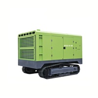 Compresseur d'air haute pression diesel sur chenilles, 31m³/min, 25 bars, refroidi par air, compresseur à vis portable pour le forage