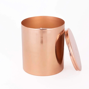 Tarro de cobre color oro rosa 100% de calidad garantizada para hacer velas de cera de soja a un precio de mercado excepcional desde India. - Product Image 1
