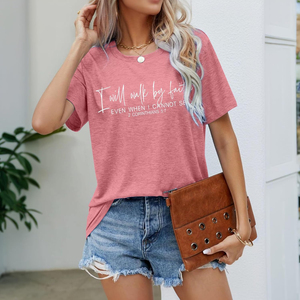 Camiseta de algodón para mujer de alta calidad con impresión personalizada, hecha en Pakistán, que refleja la identidad de tu marca a un precio económico. - Product Image 1
