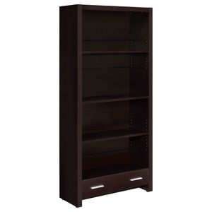 Libreria Maureen Cappuccino a 5 Ripiani con Cassetto, Collezione di Librerie Eleganti e Pratiche - Product Image 2