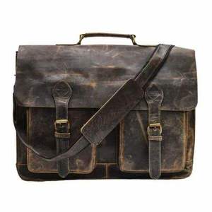 Bolso Mensajero de Cuero Genuino Hecho a Mano para Hombre con Diseño Floral Vintage, Compartimento Dedicado para Laptop y Correa de Hombro Ajustable - Product Image 3