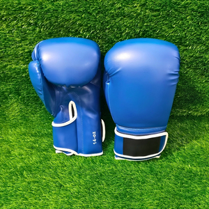 Guantes de Boxeo de Cuero de Primera Calidad con Diseño Transpirable y Correa de Muñeca Ajustable - Product Image 1