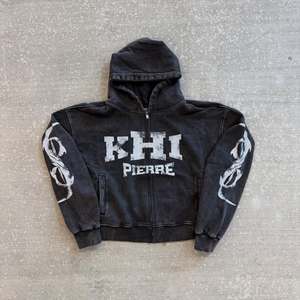 Silk Screen Printed Zipper-Up <b>Hooded</b> <b>Fleece</b> 100% Cotton Oversized Unisex Eco-Friendly Winter Boxy Fit 350g Customizable High - Product Image 2