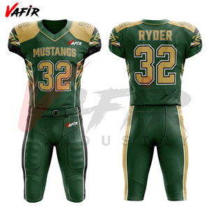 Uniforme de football américain, logo personnalisé imprimé, sublimation, unisexe, manches courtes, séchage rapide, anti-UV, respirant, spandex/polyester - Product Image 3
