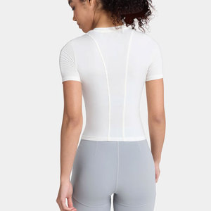 Camiseta de Compresión para Mujer, Camiseta Deportiva para Gimnasio, Absorbe el Sudor, Ajuste Ceñido, Corte Corto, Alta Elasticidad, para Fitness y Running - Product Image 2