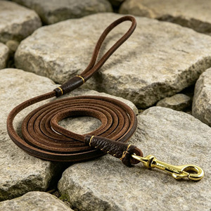High Quality Adjustable genuine Leather <b>Braided</b> Dogs pet Collars <b>accessory</b> providing comfort and secure fit for dogs in low rate - Product Image 4