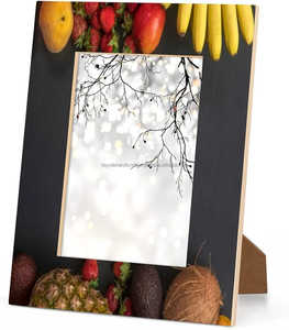 Tenture murale de 4 pouces, 6 pouces et 7 pouces en bois de noyer de haute qualité, cadre photo rétro en bois massif personnalisé - Product Image 1