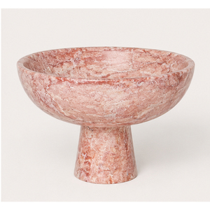 Customized Modern Luxury <b>Pink</b> Marble Pedestal <b>Bowl</b> Footed Stone Fruit <b>Bowl</b> Tabletop Decorative Serving <b>Bowl</b> for Home Hotel - Product Image 5