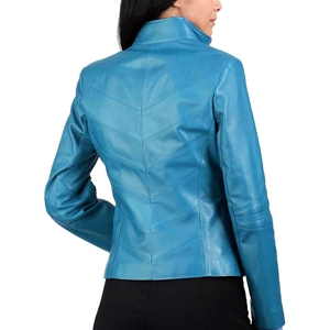 Veste en cuir véritable souple pour femme avec design respirant, style décontracté élégant pour tous les jours, coupe confortable, vestes pour femmes - Product Image 6