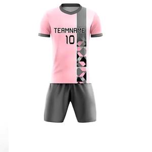 Conjunto de Uniforme de Fútbol Personalizado, Color Rosa, con Nombre y Número Impresos por Sublimación, Ropa de Equipo - Product Image 4