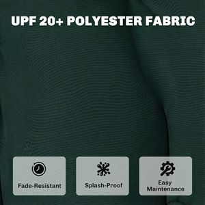 Set di 2 Cuscini per Sedia da Patio con Schienale Alto Trapuntato Verde Scuro, Cuscini per Adirondack da Esterno - Product Image 5