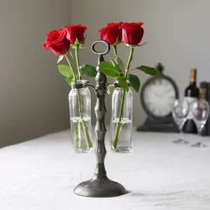 Interior Styling <b>Decorative</b> Iron Flower <b>Vase</b> Coastal Design Tabletop <b>Vase</b> Christmas Home Premium High Quality Handmade ZAHID - Product Image 1