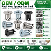 Flush Head Quarter Turn Stud Slotted Phillips Hex Socket Quick Access Panel Fastener Custom OEM