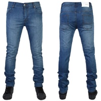 Nouvelle Arrivée Jean Homme Vintage en Denim Délavé Coupe Droite Ample et Stylée en Coton Bleu avec Broderie à Carreaux et Logo Personnalisable