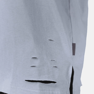 เสื้อกล้ามผู้ชายสีฟ้าอ่อน คอกลม สีพื้น ผ้าถัก สไตล์ลำลอง - Product Image 5