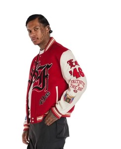 Chaqueta de Cuero de los San Francisco 49ers, Ropa Urbana Ecológica Resistente al Viento - Product Image 2