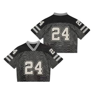 Maillot de football américain personnalisé pour homme, imprimé Galaxy 24, sublimation, col en V, manches courtes, polyester respirant, vêtements de sport - Product Image 6