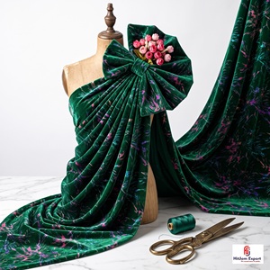 Tissu en velours imprimé à la feuille métallisée multicolore sur mesure, vêtements de luxe, textile de maison, fabricant de tissus personnalisés OEM ODM - Product Image 5