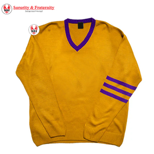 Custom Omega Acrylic Embroidered <b>Cardigan</b> Fraternity High Quality Greek Psi Men Breathable <b>Cardigan</b> Sorority Sweater - Product Image 6