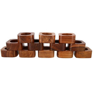 Anillo de servilleta de madera premium para bodas, cenas, ocasiones festivas, fiestas, anillos de servilleta hechos a mano personalizados para accesorios de mesa - Product Image 6