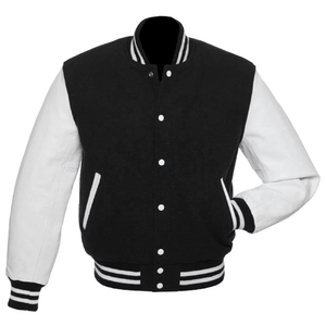 Veste de baseball unisexe décontractée High Street Varsity Design Letterman personnalisée col montant en coton polyester vente en gros à la mode - Product Image 5
