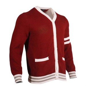 <b>Men's</b> School College Custom OEM & ODM Casual Knit <b>Cardigan</b> Sweater <b>Long</b> Sleeve Collegiate Varsity <b>cardigan</b> - Product Image 3