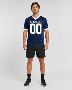 Chaleco de Rugby Unisex Azul Marino Personalizado, Sin Mangas, Cuello en V, Nombre y Número Personalizados, Transpirable, de Secado Rápido, Antibacteriano, 100% Deportivo - Product Image 2