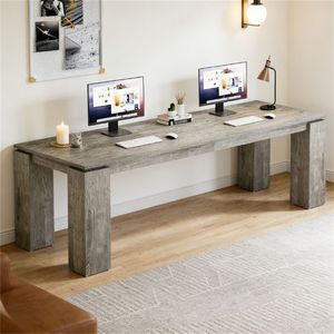 Scrivania Rettangolare Doppia per Ufficio, per Conferenze o Scrittura, Scrivania per Computer Resistente - Product Image 3