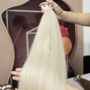 Les plus intéressés paquets de cheveux humains bouclés indiens bruts paquets de cheveux bruts échantillons droits naturels - Product Image 1