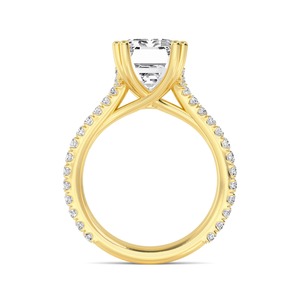แหวนเพชรทรงกลมและทรงมรกตสังเคราะห์สุดหรู 10K โรสโกลด์ น้ำหนักรวม 4.91 กะรัต สำหรับขอแต่งงานและวันครบรอบ - Product Image 6